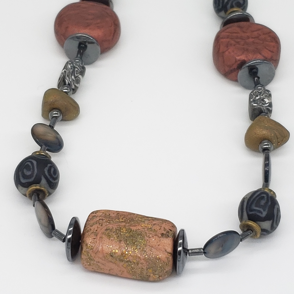 Handmade Polymer Bead Necklace